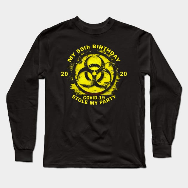 55th Birthday Quarantine Long Sleeve T-Shirt by Omarzone